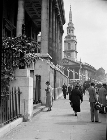 PORTICO OF NATIONAL GALLERY TRAFALGAR SQUARE ST MARTIN IN THE FIELLDS